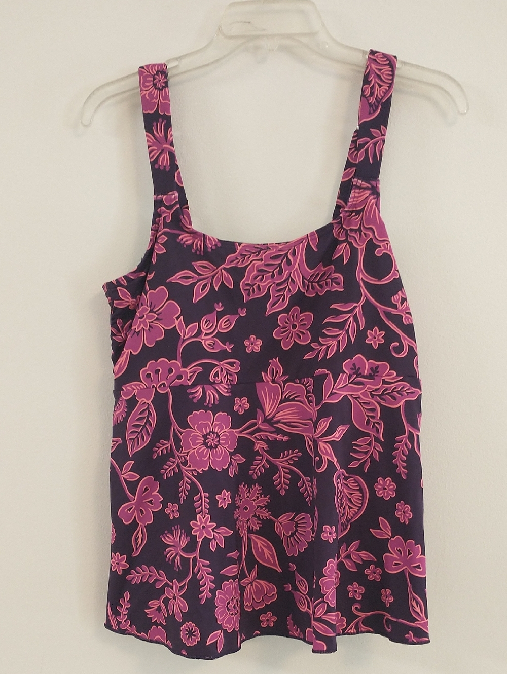 NWT Lands' End Scoop Neck Fluttter Tankini Large 14-16